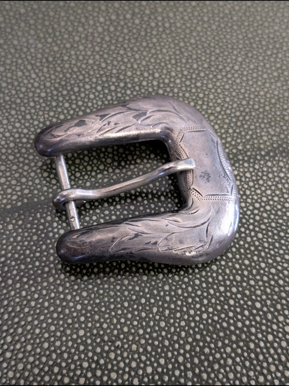 BILLY MARTIN'S Vintage Sterling Silver Engraved Western Cowboy 925 Belt Buckle